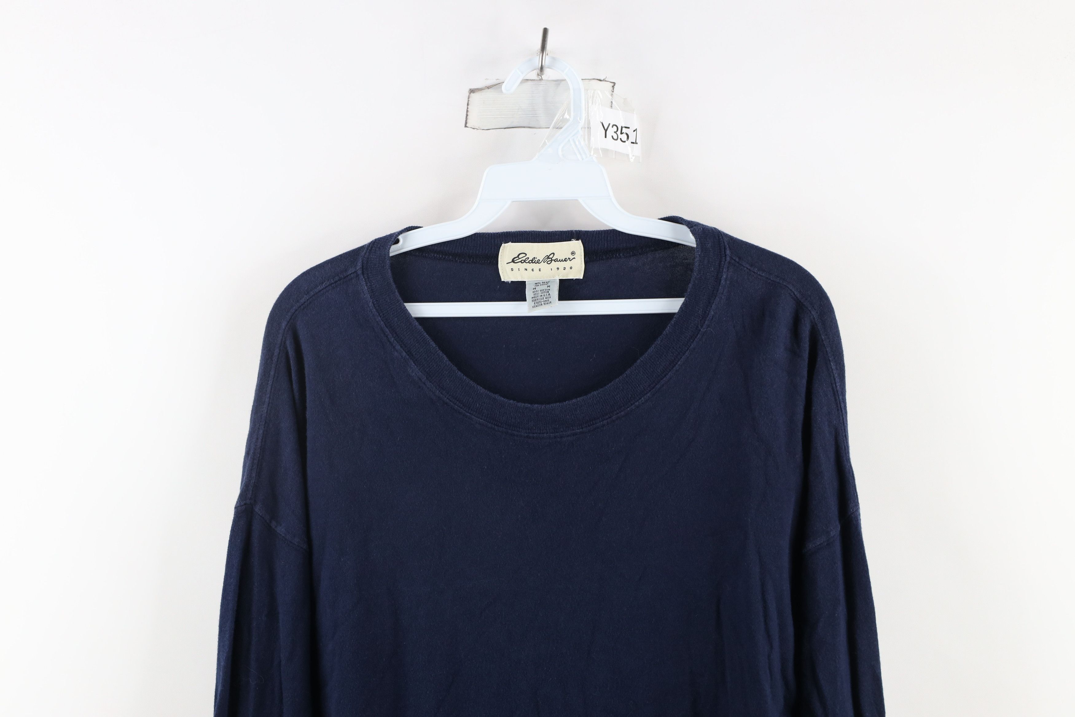 Eddie Bauer × Vintage Vintage 90s Eddie Bauer Long Sleeve T-Shirt Blue Cotton USA Size US M / EU 48-50 / 2 - 2 Thumbnail