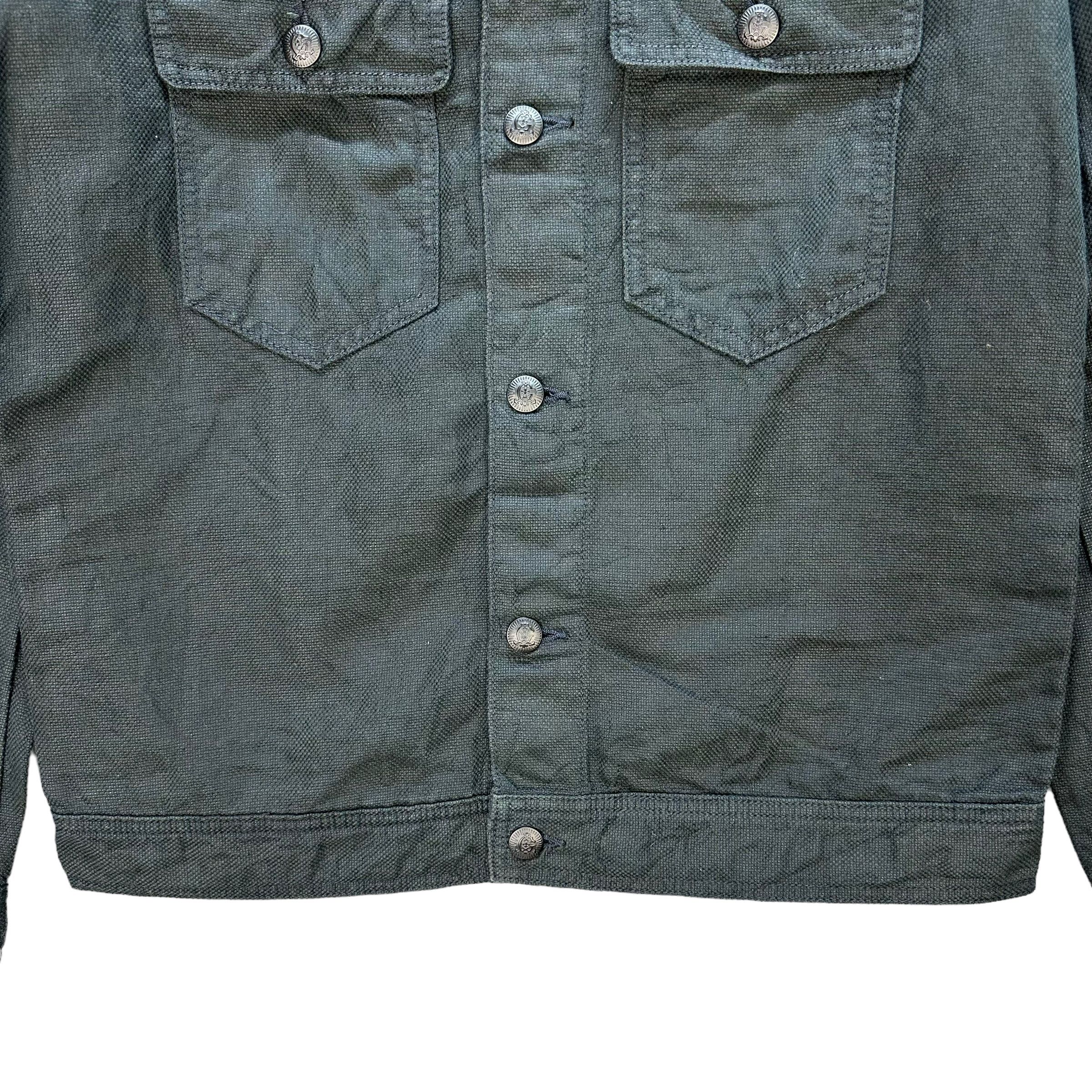 Japanese Brand CUSTOM CULTURE Made in Japan Black Denim Jacket #A4-0093 Size US S / EU 44-46 / 1 - 3 Thumbnail
