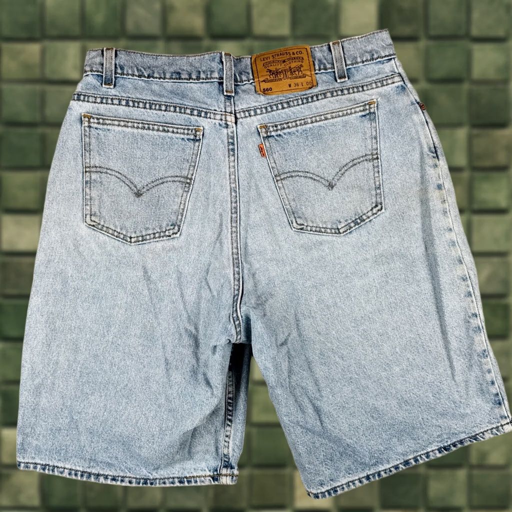 Levi's VINTAGE Levi’s 560 Orange Tab USA Denim Shorts Light Wash 34 Brown? Size US 34 / EU 50 - 1 Thumbnail