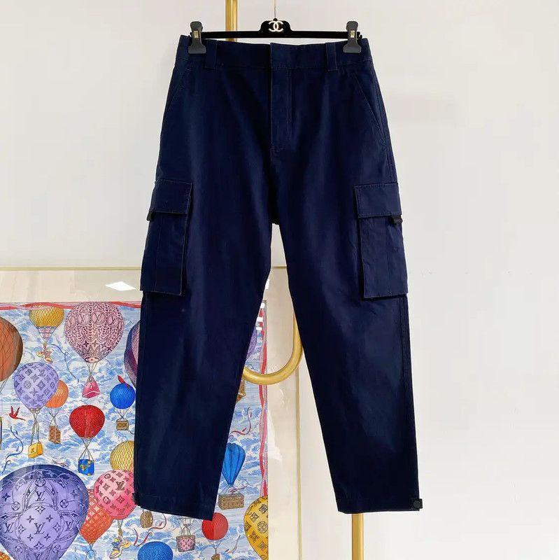 Dior Dior Women's Navy Cotton Casual Pants 0089 Size 31" - 1 Thumbnail