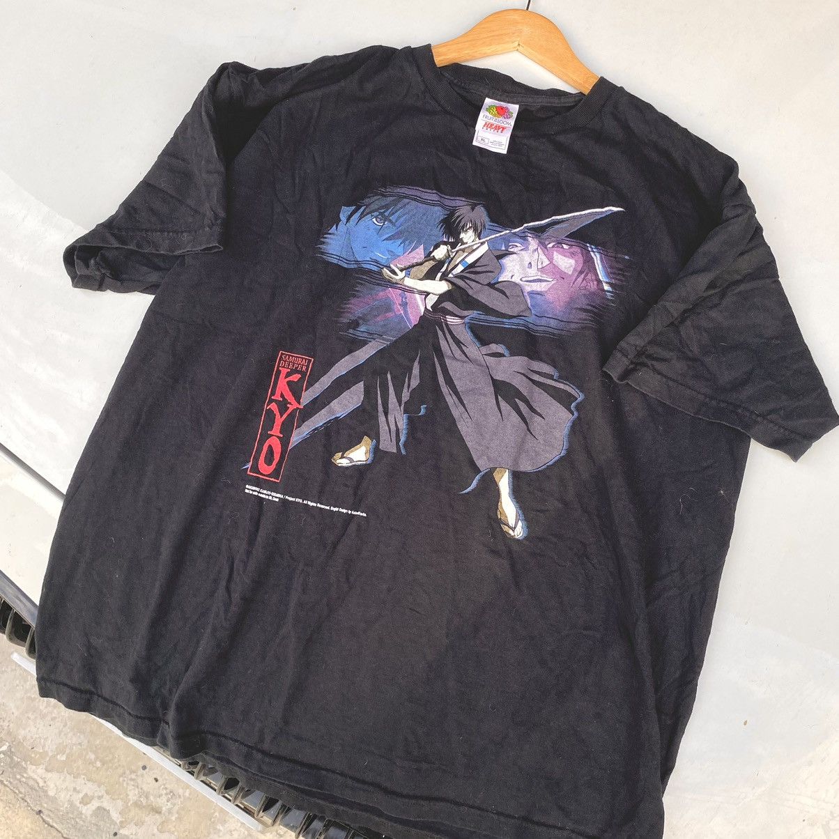 00s SAMURAI DEEPER KYO anime tシャツ Early 2000s Samurai Deeper Kyo Manga T-shirt Vintage Fruit