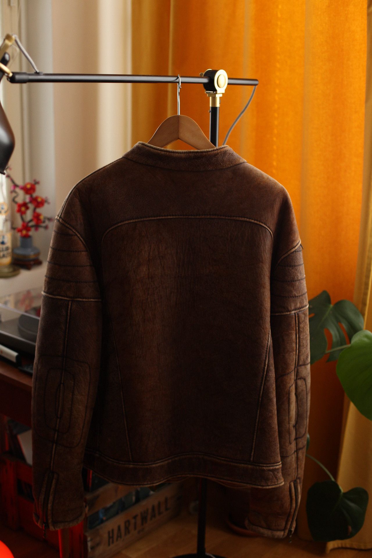 Vintage 1970’s Italian Shearling Café Racer Jacket Size US L / EU 52-54 / 3 - 7 Thumbnail