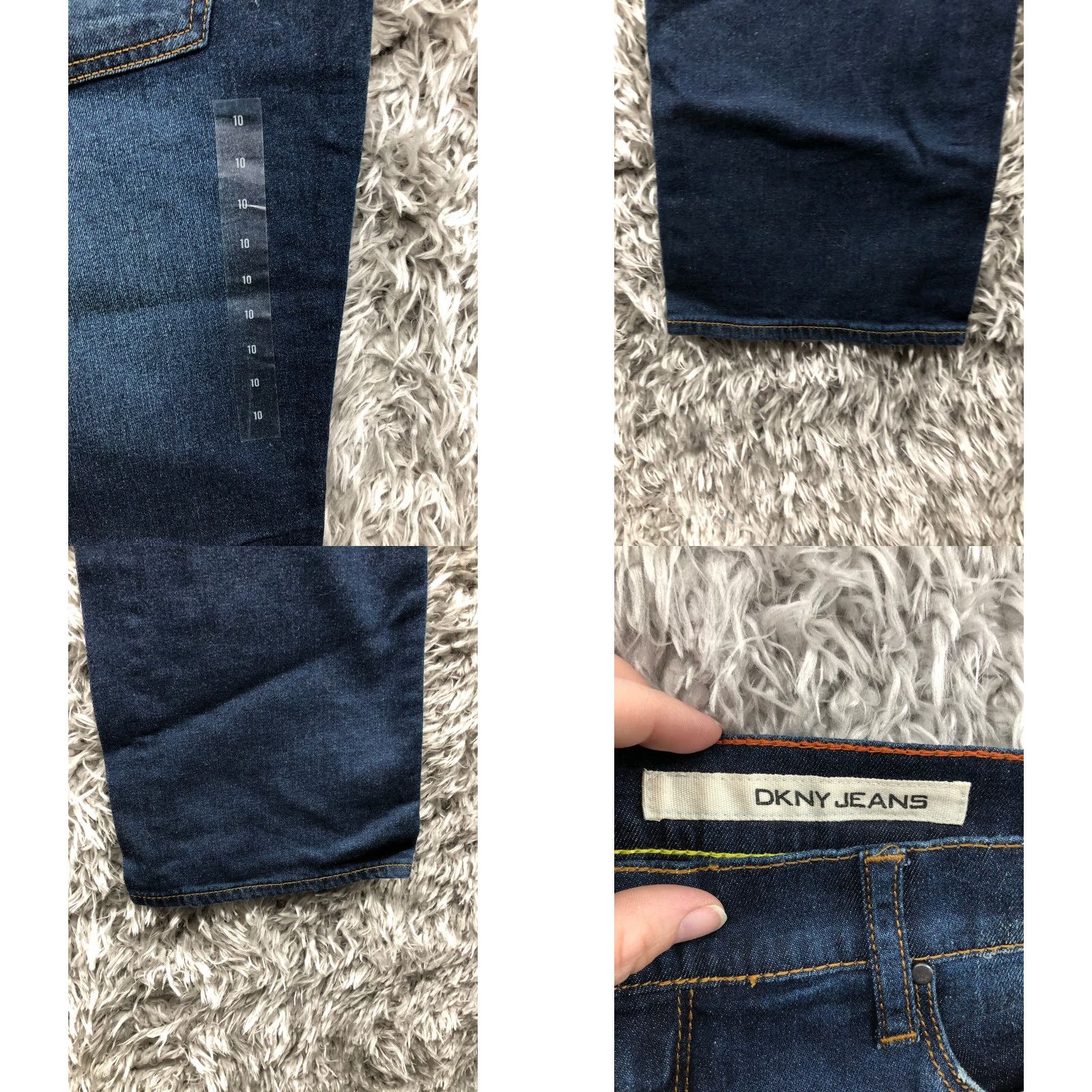 DKNY DKNY Ave B Jeans Slim Straight Dark Wash Blue Denim Size 10 Womens Low Rise 32 Waist 32 Inseam Size 32" / US 10 / IT 46 - 8 Thumbnail