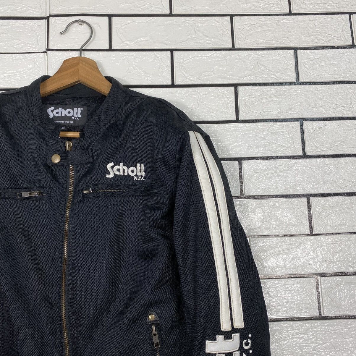 Schott Vintage Biker Motorcycle Jacket Schott NYC Big Logo Size US M / EU 48-50 / 2 - 7 Thumbnail