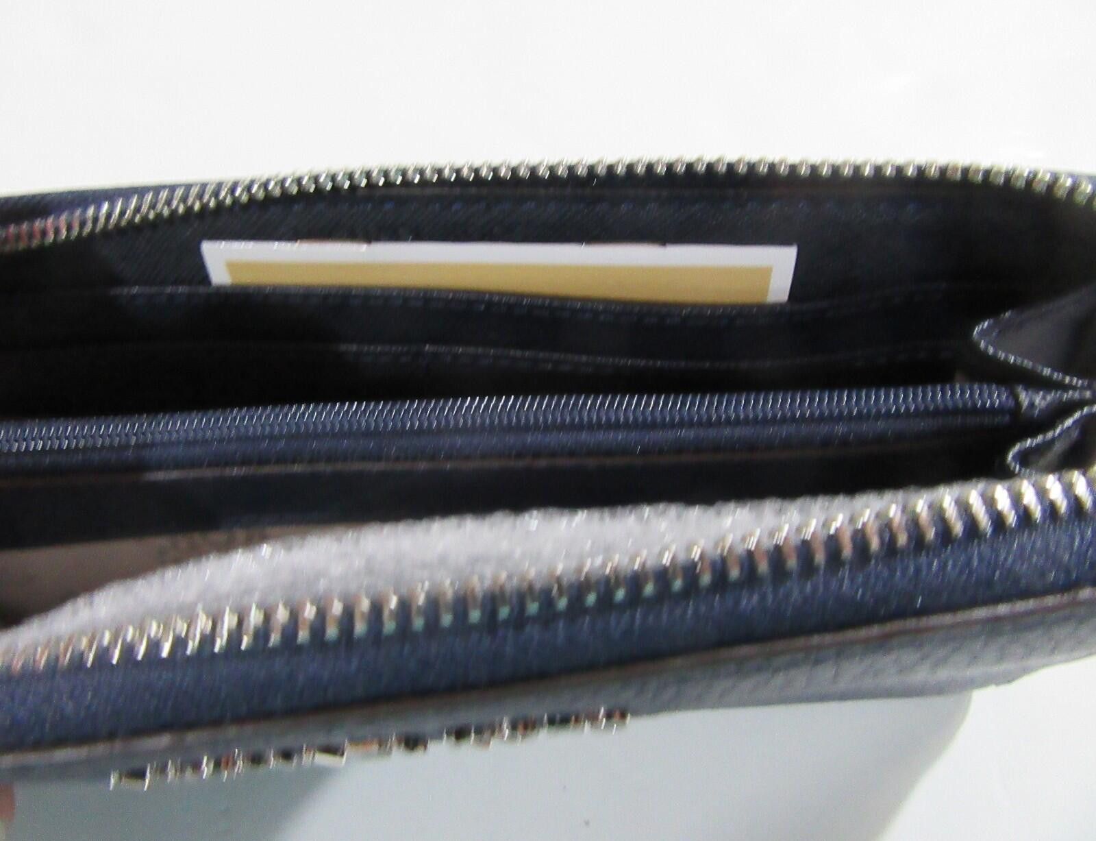 Michael Kors Michael Kors Bedford Zip Leather Wallet Navy / Silver Size ONE SIZE - 4 Thumbnail