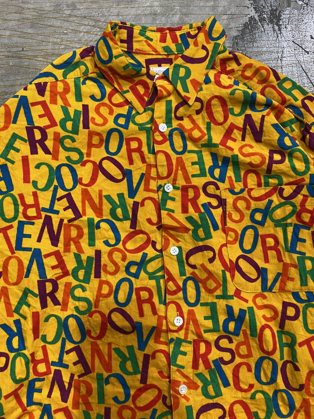Designer × Enrico Coveri × Issey Miyake 1990s ENRICO COVERI velour corduroy fullprint Button up Size US M / EU 48-50 / 2 - 3 Thumbnail