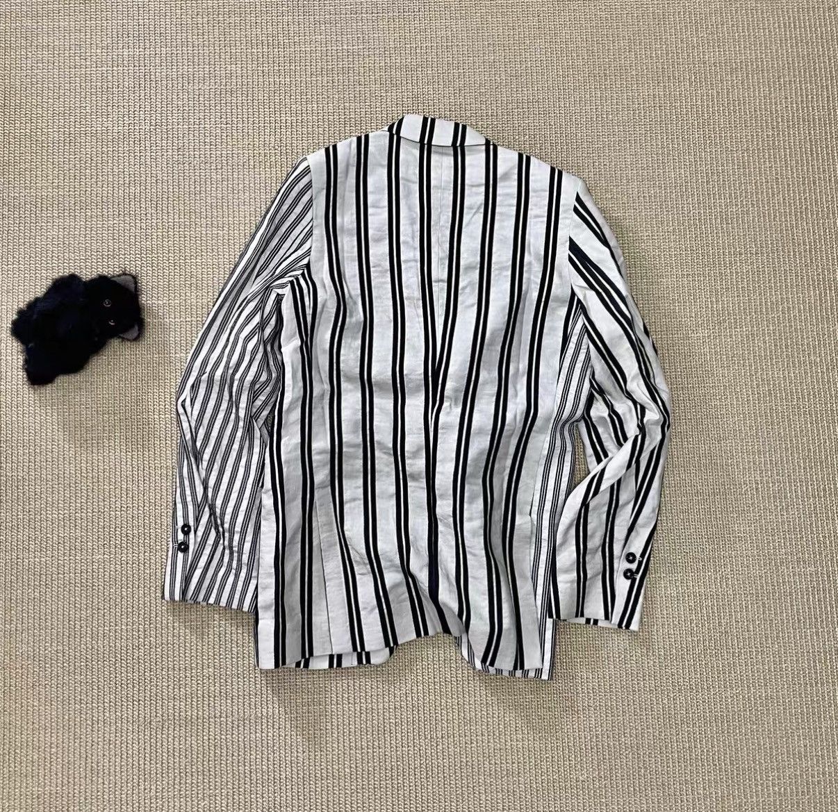 Ann Demeulemeester Ann Demeulemeester One-Button Panel Striped Blazer J29 Size S / US 4 / IT 40 - 5 Thumbnail