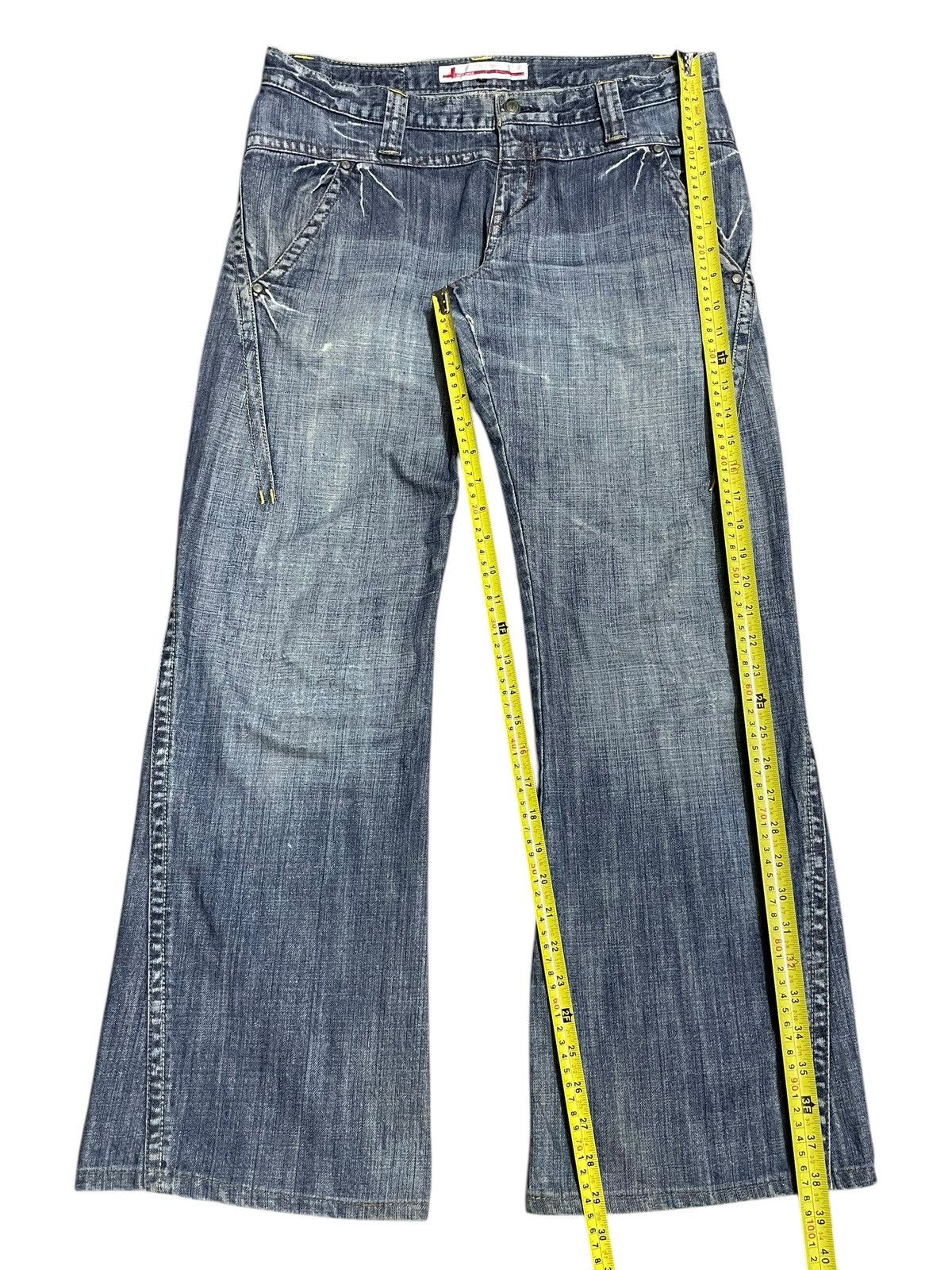 If Six Was Nine Vintage Y2k Genoese Tante Cose Buone Cross Logo Flare Jeans Size US 33 - 19 Thumbnail