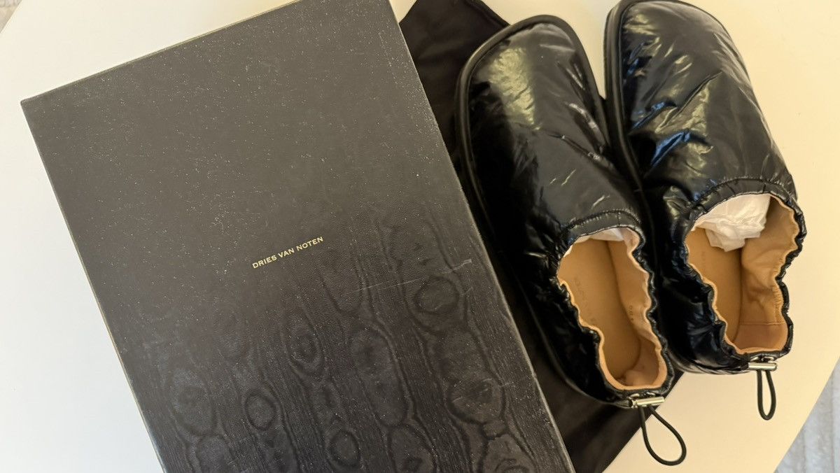 Dries Van Noten Drawstring Cinched Slipper In Qu604 Black900 Size US 8.5 / EU 41-42 - 8 Thumbnail
