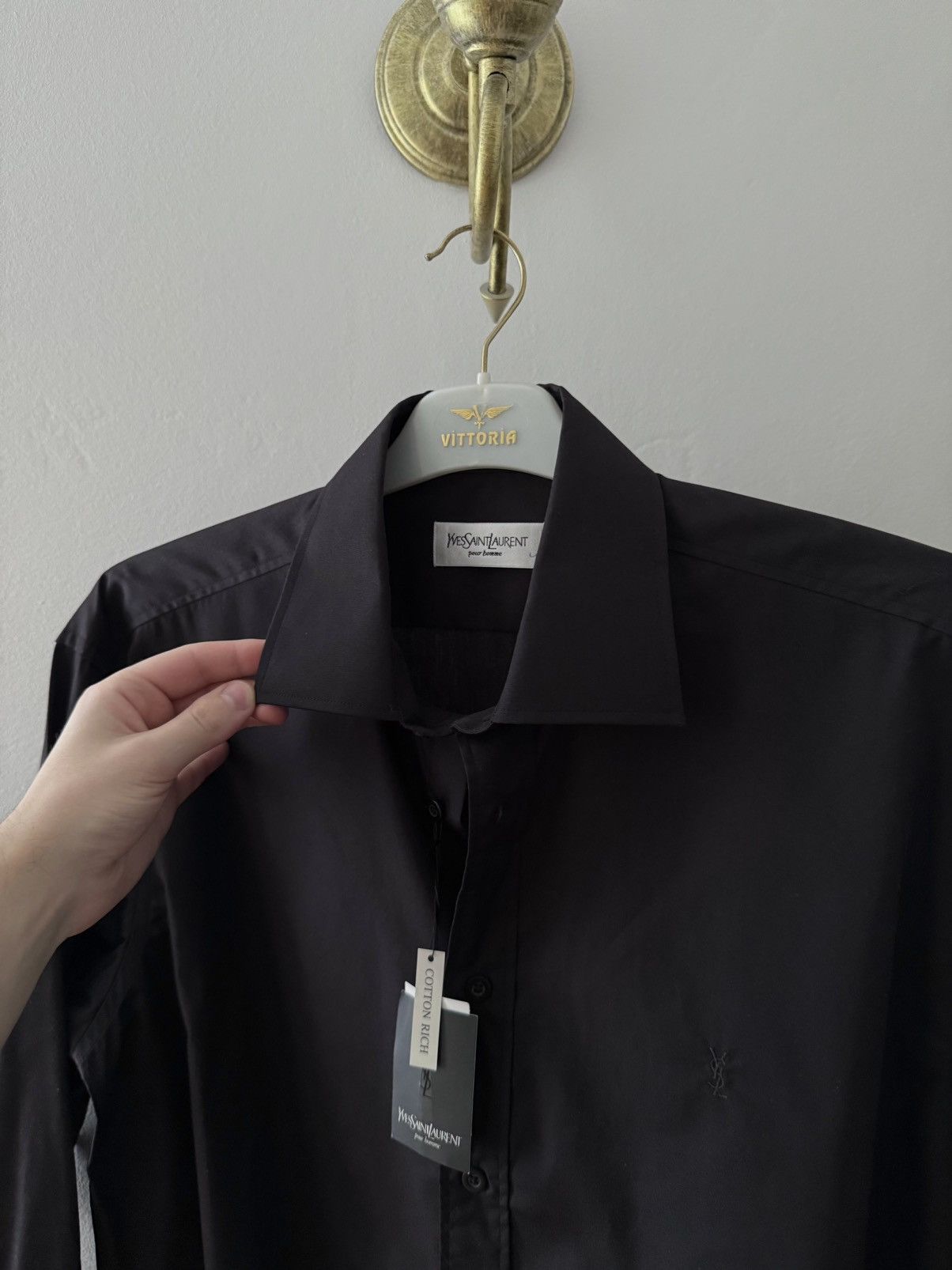 Yves Saint Laurent Vintage Yves Saint Laurent YSL Button Up Shirt Size US L / EU 52-54 / 3 - 2 Thumbnail