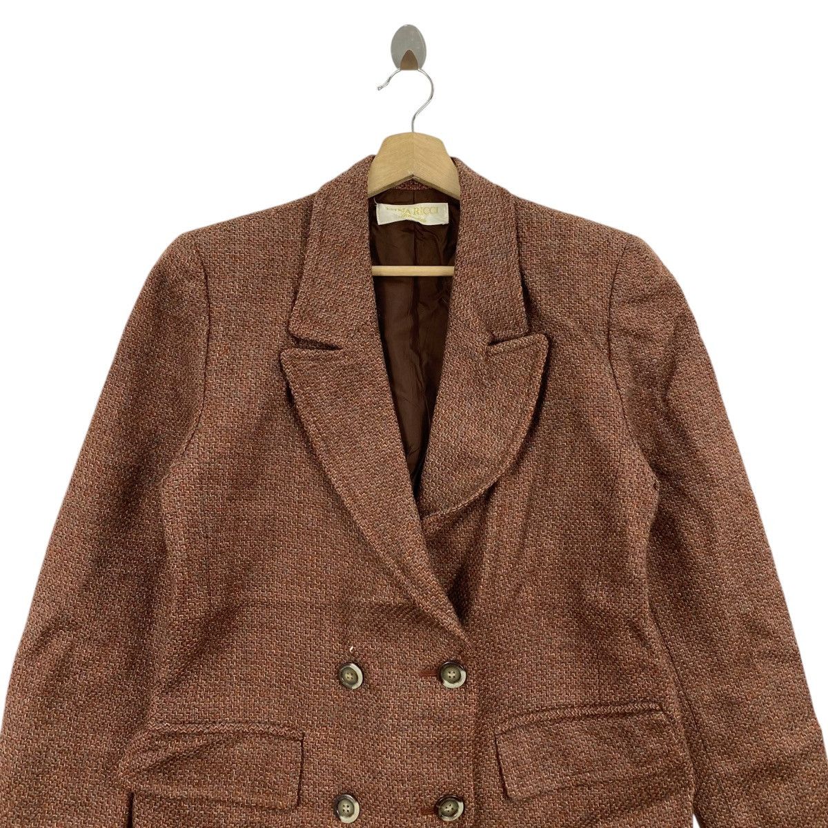 Nina Ricci × Vintage Vintage NINA RICCI ACTUALITES French Designer Wool Brown Size M / US 6-8 / IT 42-44 - 2 Thumbnail