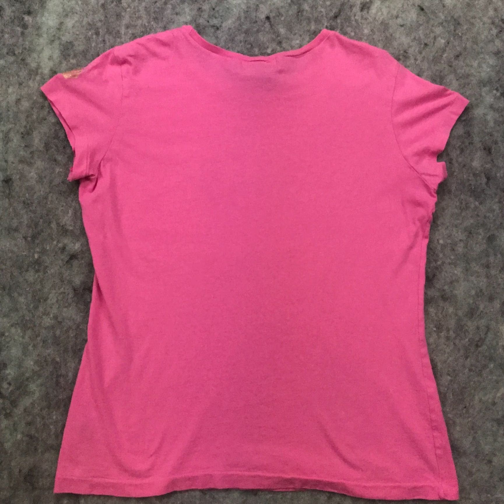 Ralph Lauren Polo Jeans Company Womens Shirt Large Pink Cotton Short Sleeve Round Neck Size L / US 10 / IT 46 - 6 Thumbnail