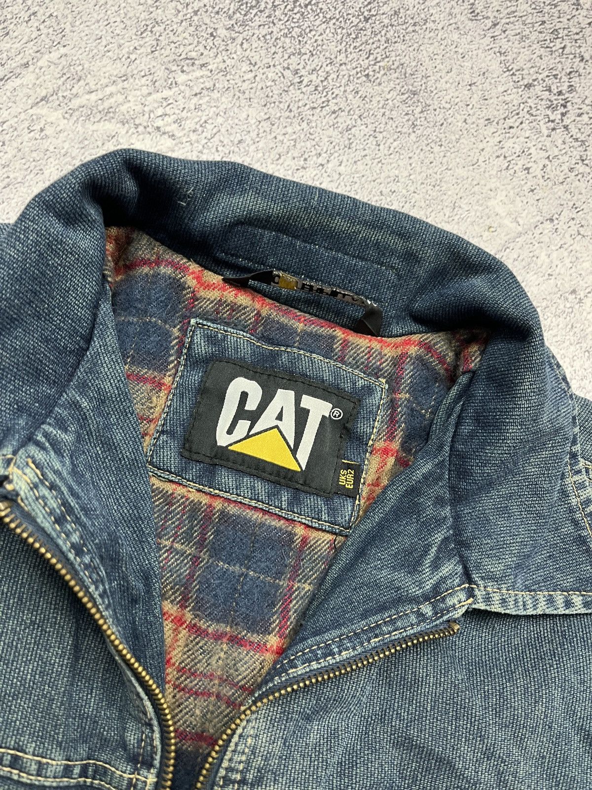 Caterpillar Vintage 90’s Cat Active Plaid Work Jacket Denim Caterpillar Size US S / EU 44-46 / 1 - 7 Thumbnail