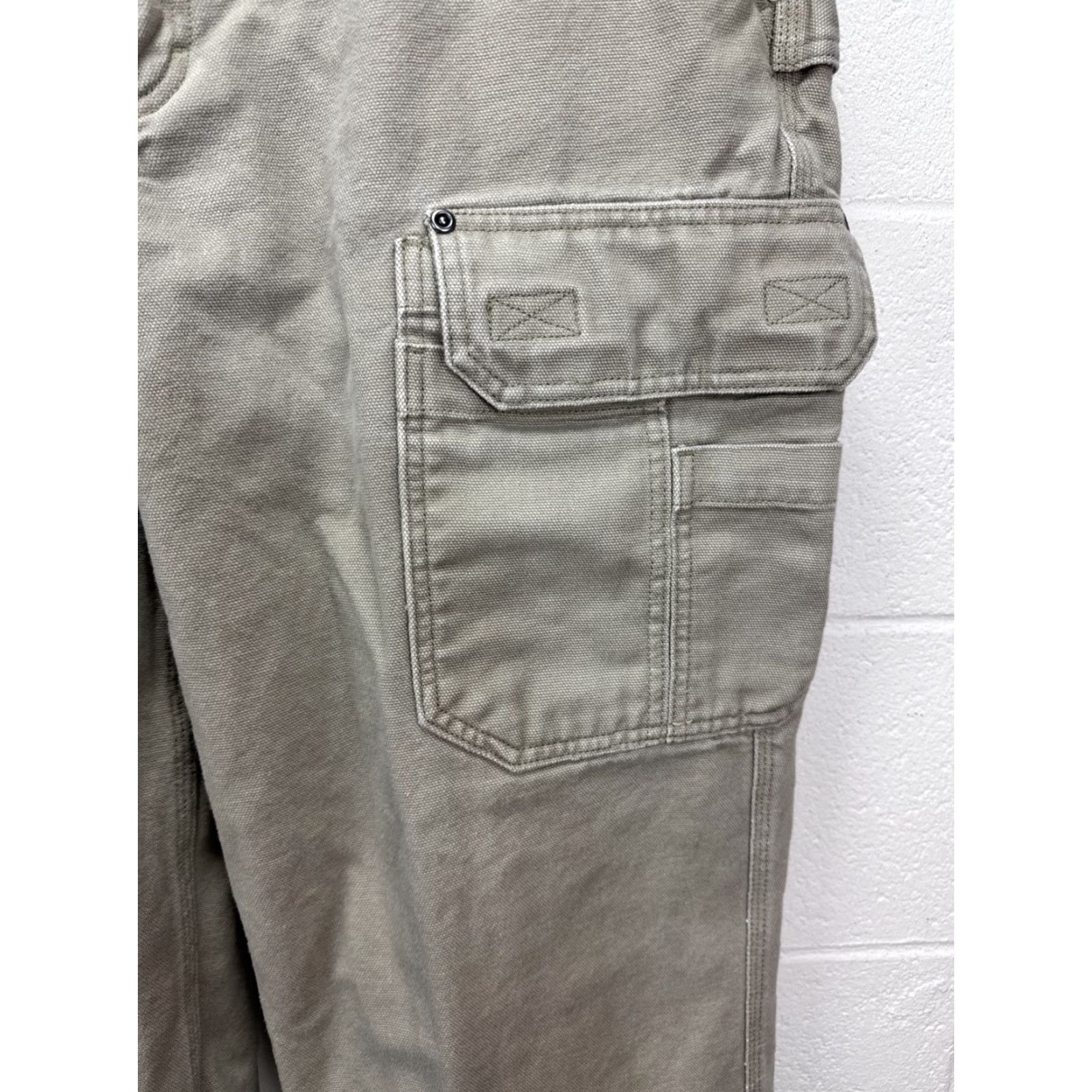 Vintage DULUTH Fire Hose Relaxed Fit Cargo Work Pants 38x28 Men's Beige Cotton Canvas 5-Pocket Tool Straps Belted Wrinkle-Resistant Casual Workwear Mens Size US 38 / EU 54 - 6 Thumbnail
