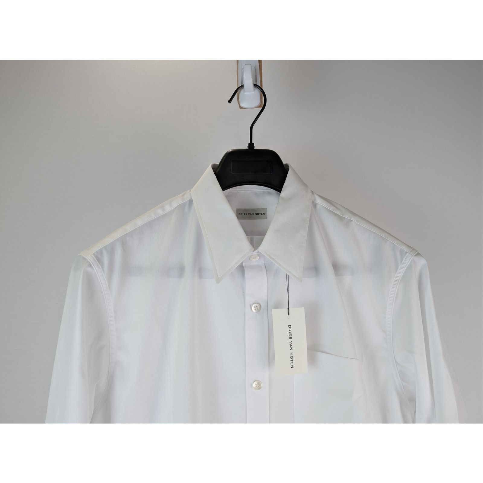Dries Van Noten o1rshd1 Slim Fit Cotton Suit Shirt in White Size US L / EU 52-54 / 3 - 3 Thumbnail