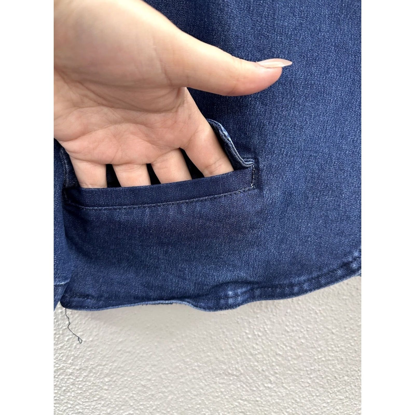 Pierre Cardin Pierre Cardin Jacket Size Small Blue Denim Womens Long Sleeve Single Button Up Size S / US 4 / IT 40 - 4 Thumbnail