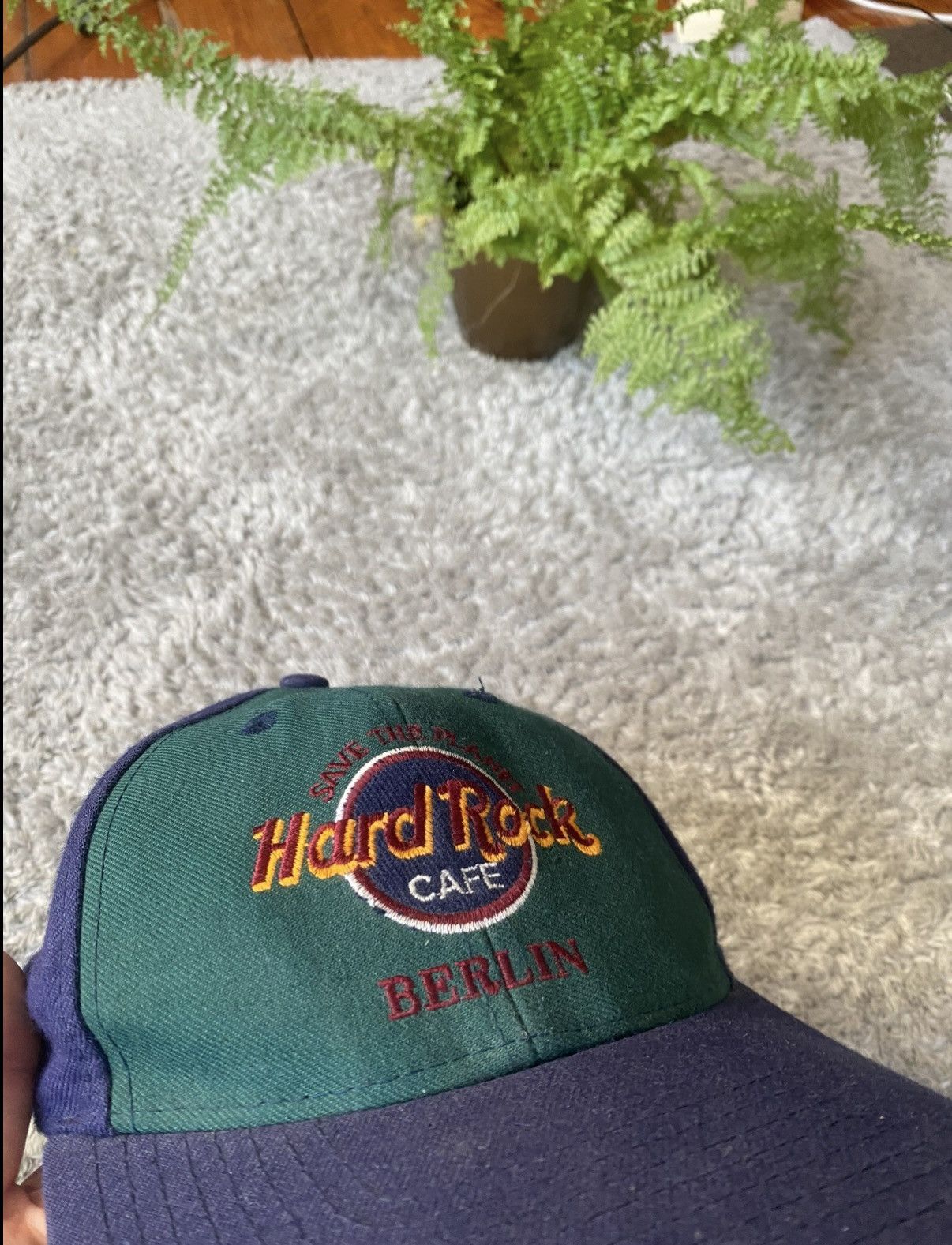 Hard Rock Cafe 00s Vintage Hard Rock Cafe Berlin Save The Planet Hat Cap Size ONE SIZE - 7 Thumbnail