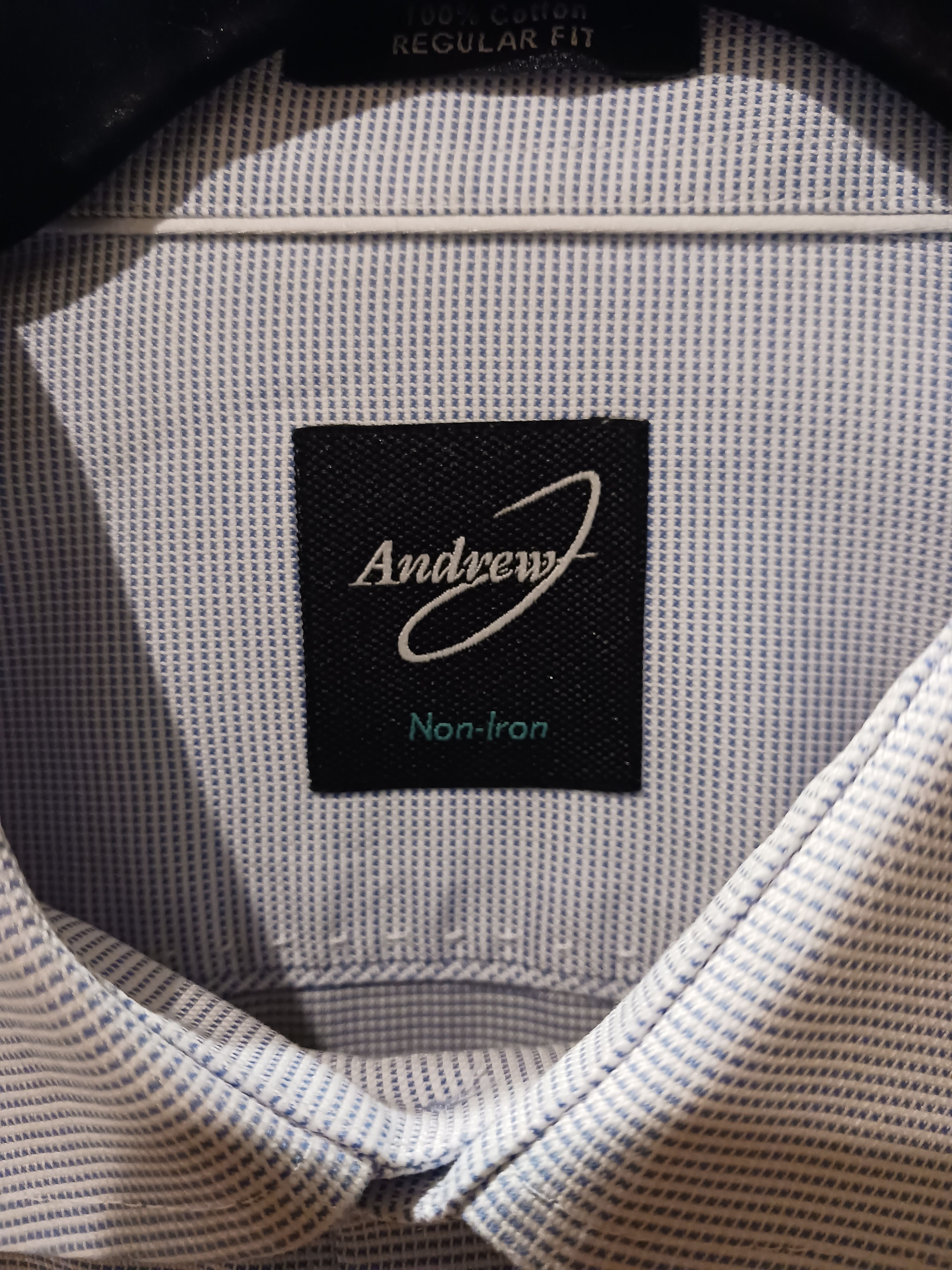 Other Andrew J Men's 100% Cotton Dress Shirt Sz M Size US L / EU 52-54 / 3 - 3 Thumbnail