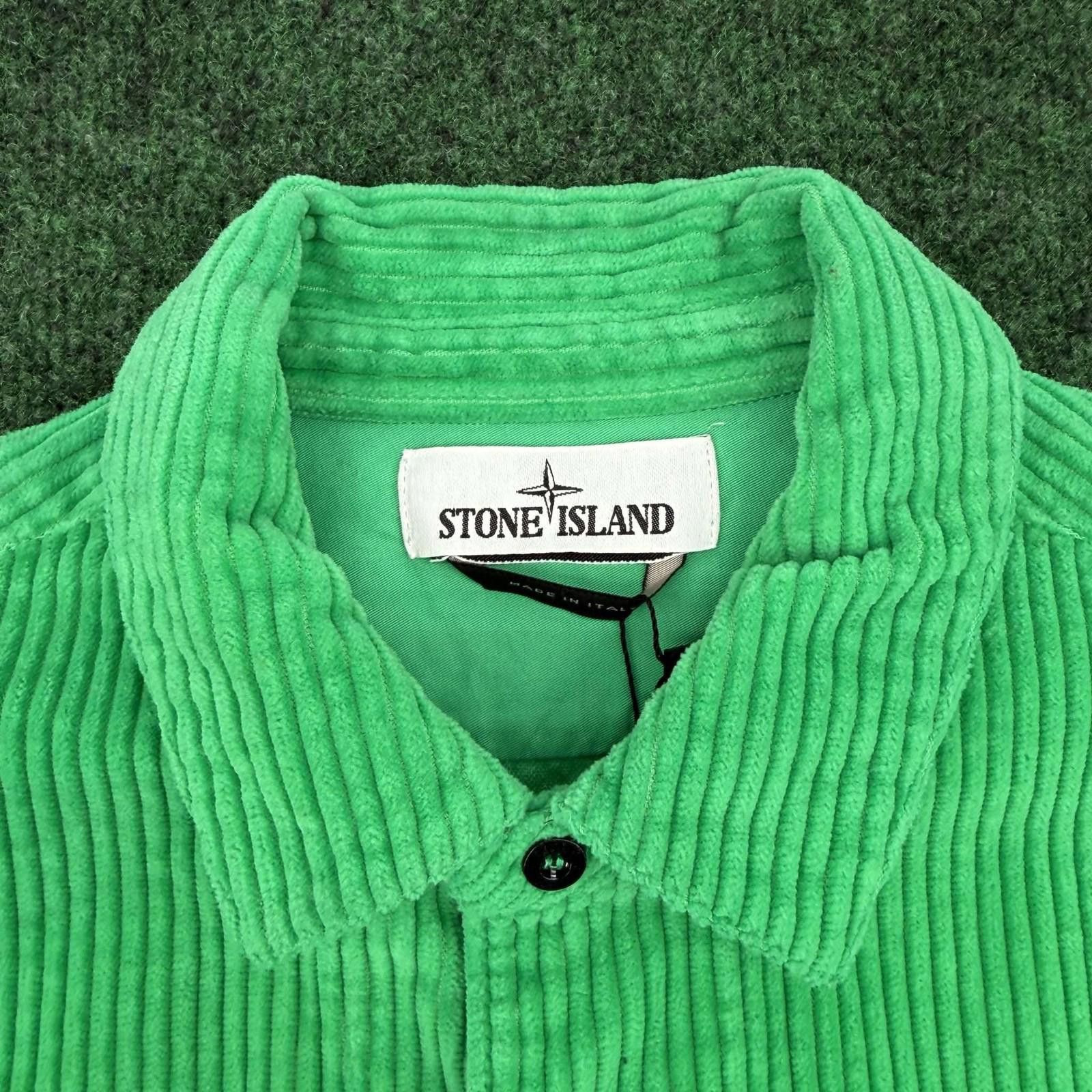 Stone Island Stone Island Micro Green Corduroy Button Up Size US S / EU 44-46 / 1 - 3 Thumbnail