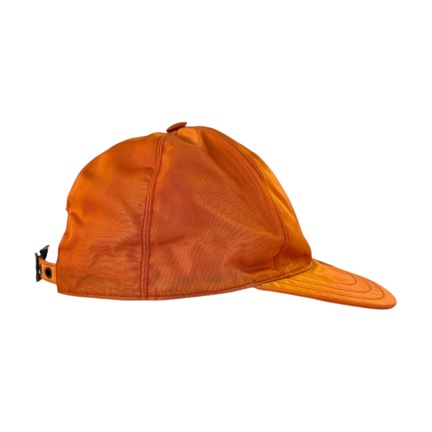 Prada Prada Orange Nylon Baseball Cap Size ONE SIZE - 3 Thumbnail