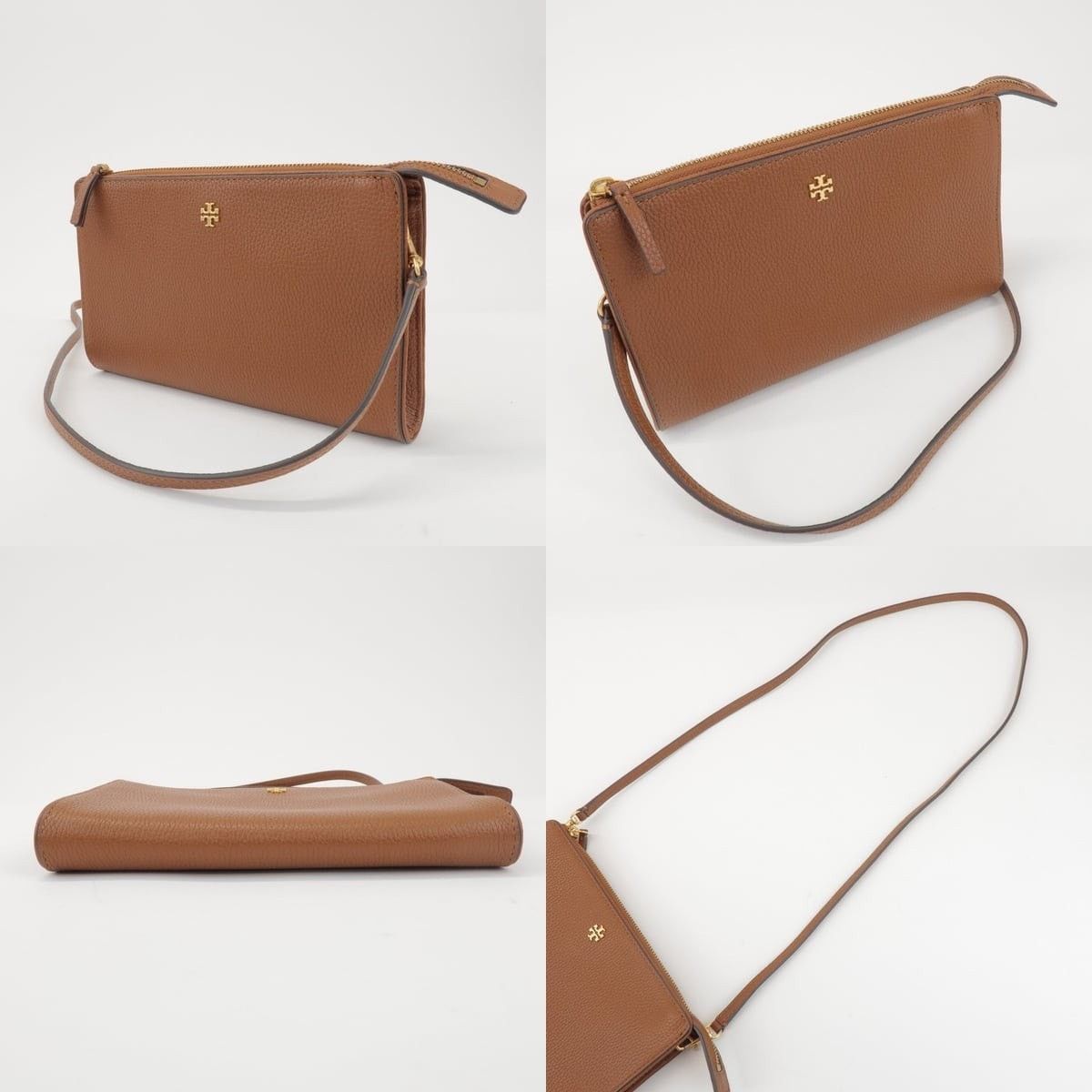 Tory Burch Tory Burch Double T Leather Crossbody Bag Brown Size ONE SIZE - 3 Thumbnail