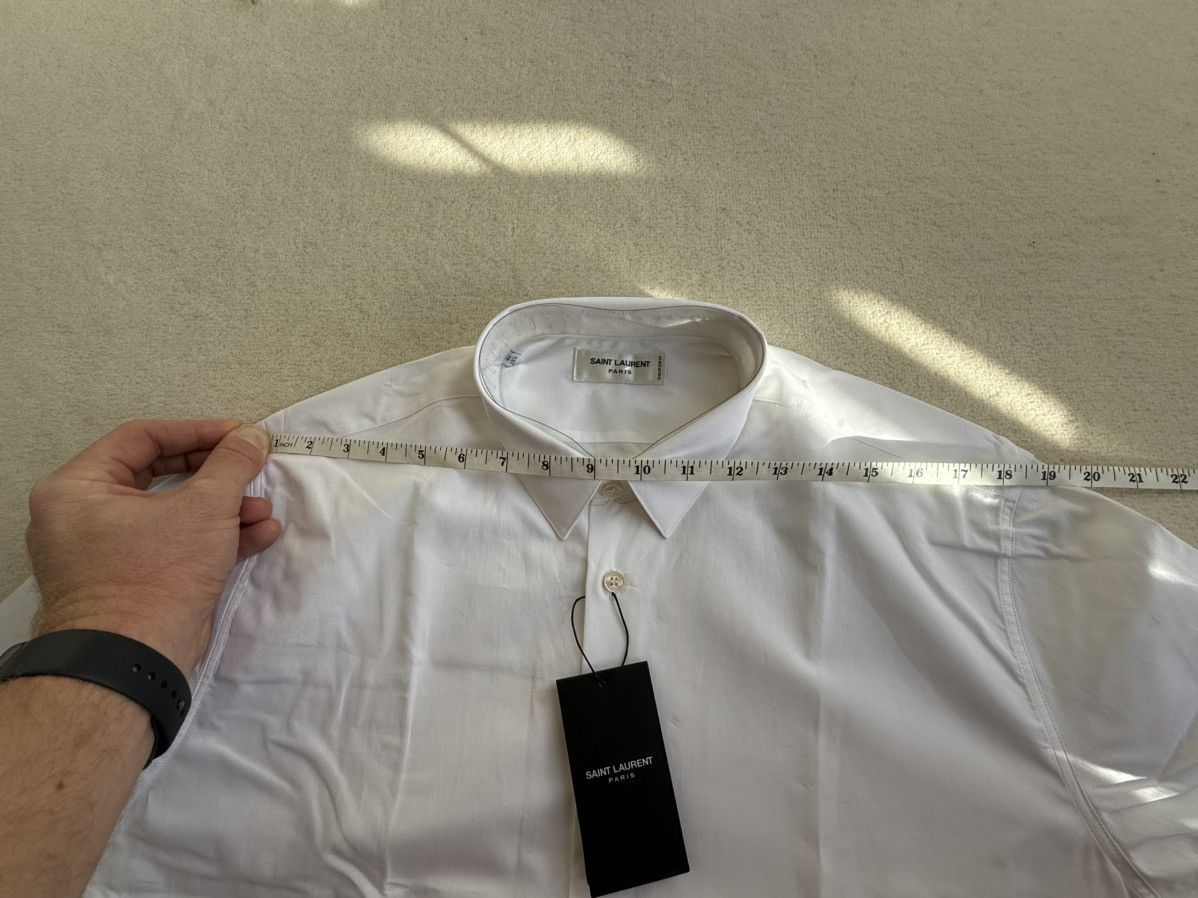 Saint Laurent Paris $760 SS23 BNWT Saint Laurent white shirt Sz 40 cotton poplin Size 40R - 8 Thumbnail