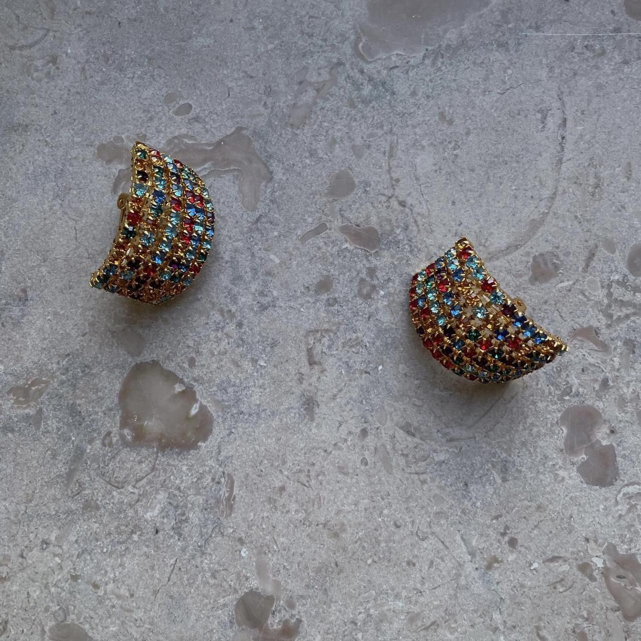 Vintage Vintage Crystal Clip Earrings Size ONE SIZE - 5 Thumbnail