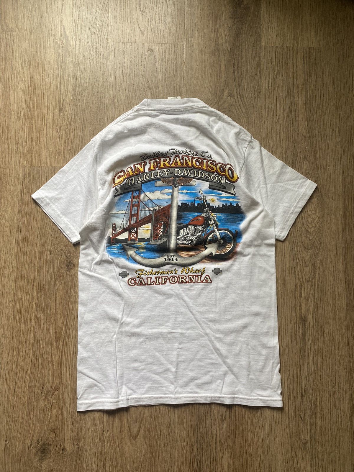 Harley Davidson × Vintage Vintage Y2K Harley Davidson San Francisco 1997 tee Medium Size US M / EU 48-50 / 2 - 1 Thumbnail