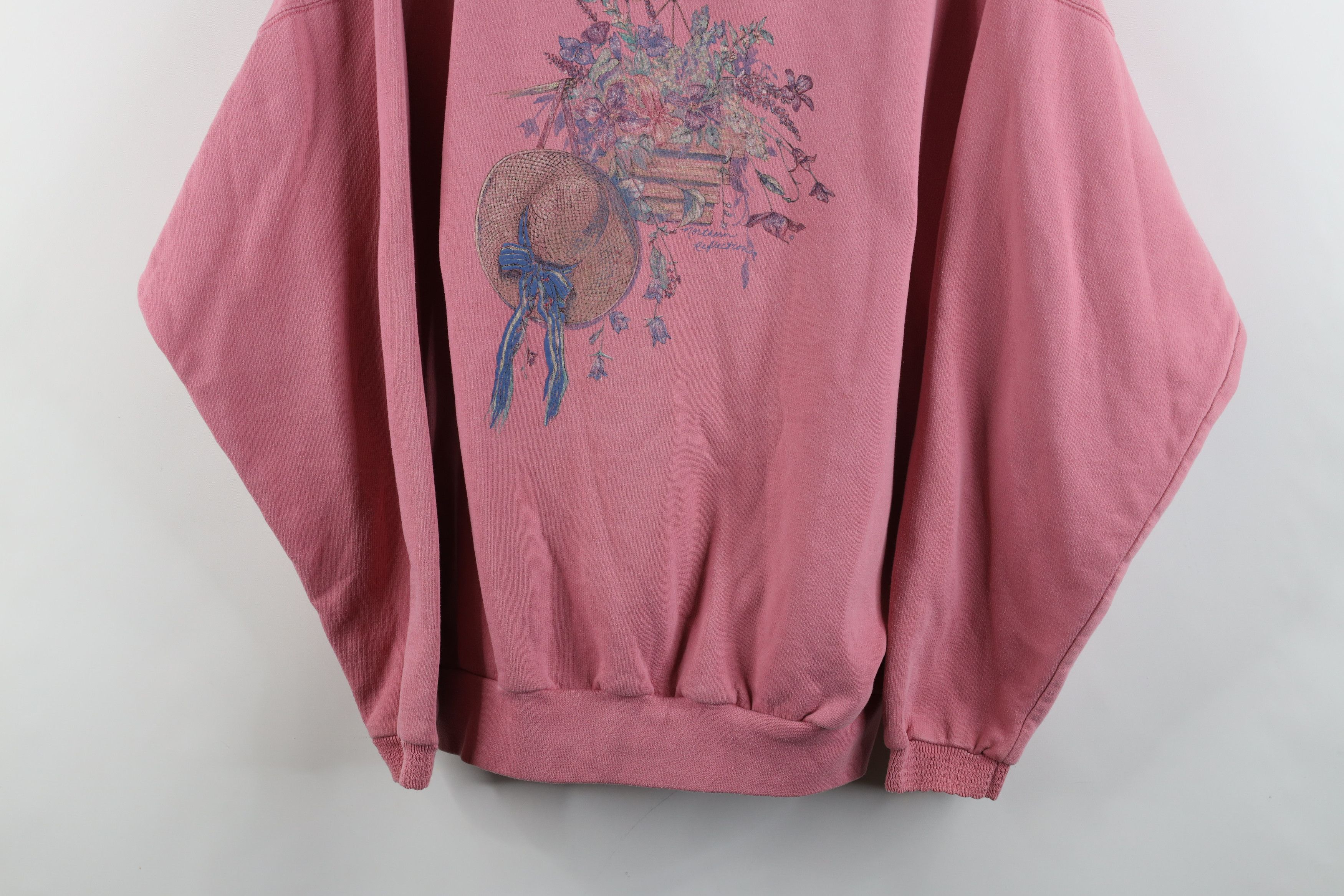Vintage Vintage 90s Streetwear Nature Garden Flower Lace Sweatshirt Size M / US 6-8 / IT 42-44 - 3 Thumbnail