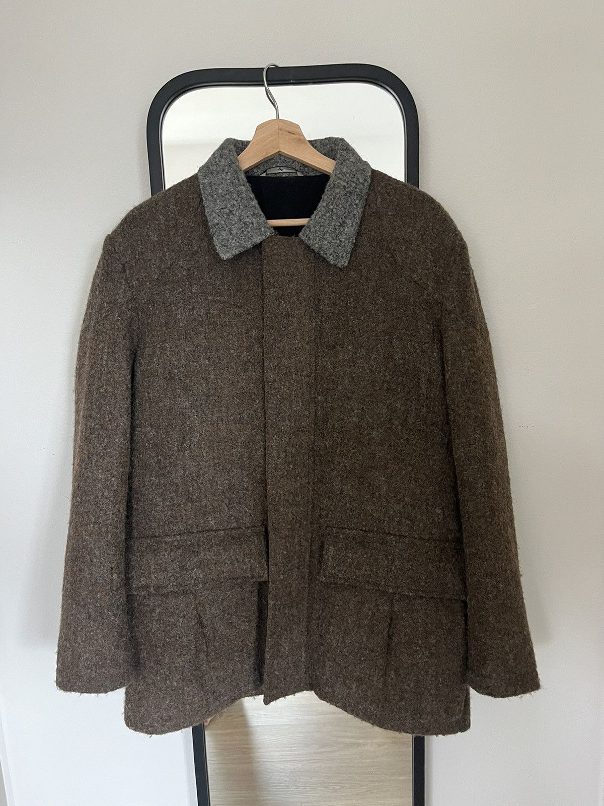 image of Hevo Boucle Coat in Brown, Men's (Size Large)