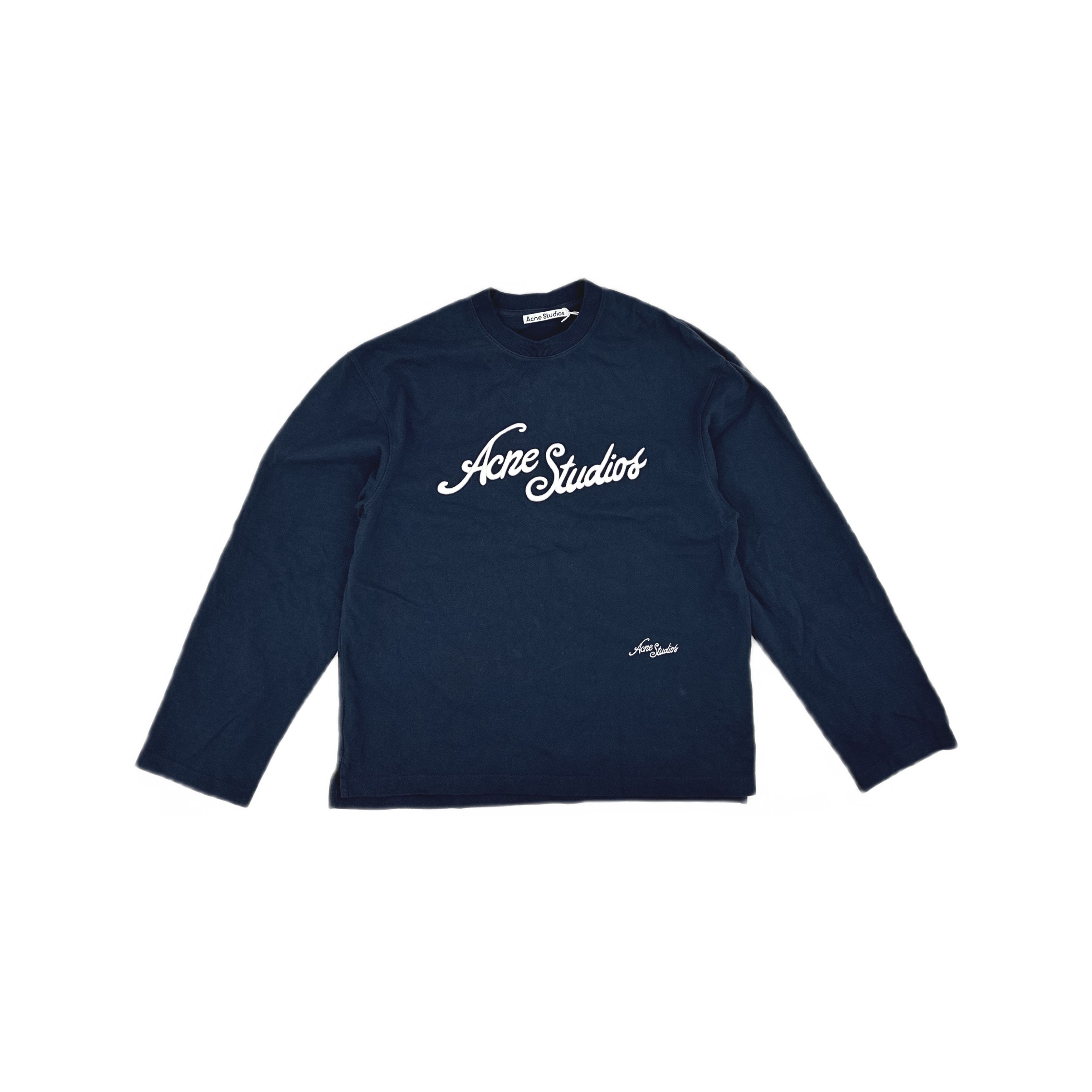 Acne Studios Acne Studios Script Logo Long Sleeve T-Shirt Size S Size US S / EU 44-46 / 1 - 1 Thumbnail