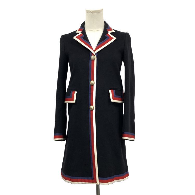 Gucci Gucci Web Trim Wool Coat Size 36 Size XS / US 0-2 / IT 36-38 - 1 Thumbnail