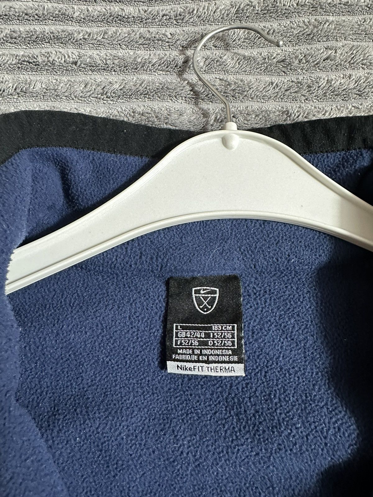 Nike × Vintage Nike Golf Portugal 🇵🇹 Vintage Fleece Navy 1/4 Zip Sweatshirt Size US L / EU 52-54 / 3 - 8 Thumbnail