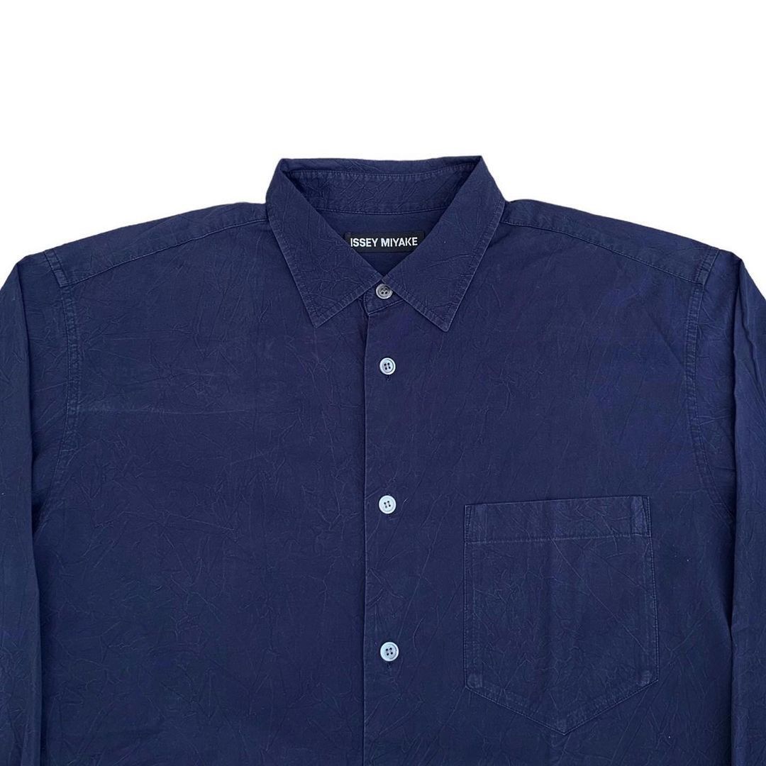 Designer × Issey Miyake × Japanese Brand Issey Miyake Wrinkle Textured Shirt Size US L / EU 52-54 / 3 - 2 Thumbnail