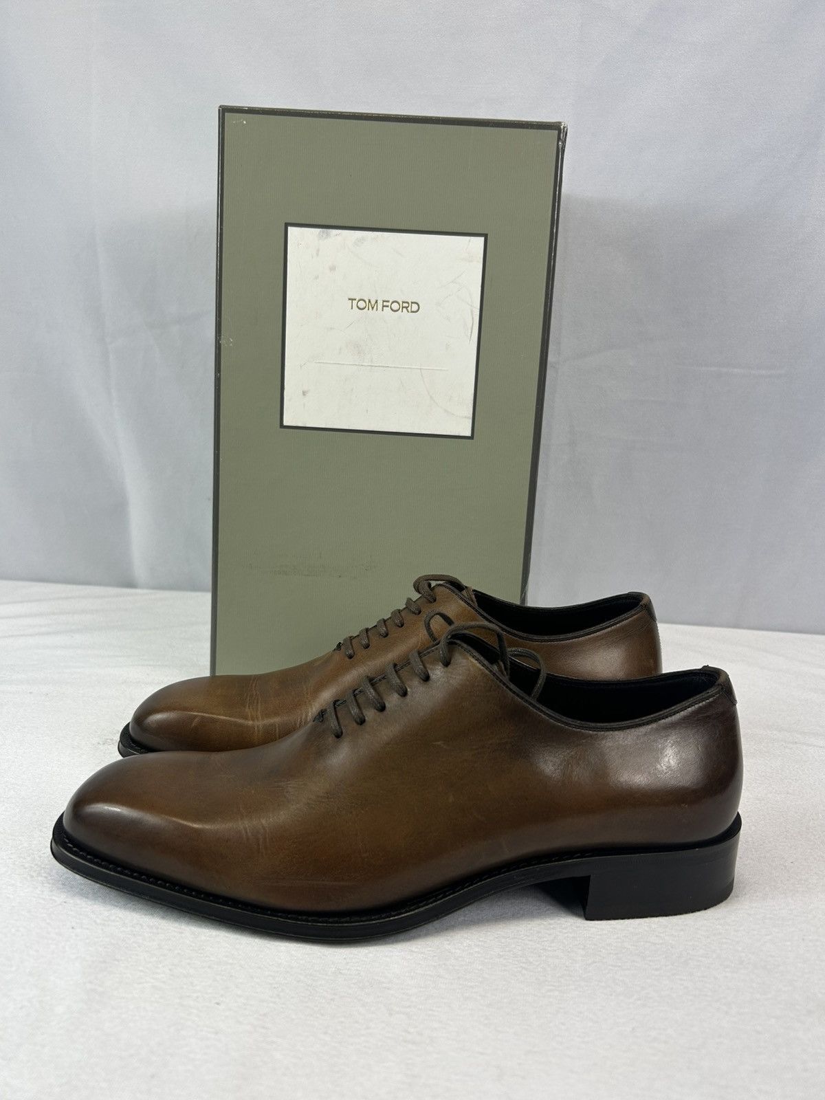 Tom Ford TOM FORD Burnished Leather Lace-Up Oxfords Size US 8 / EU 41 - 1 Thumbnail