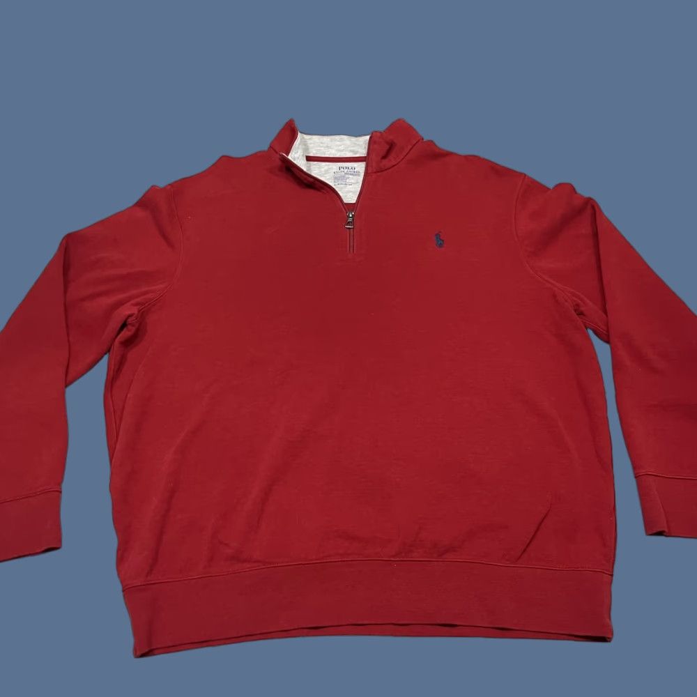 Polo Ralph Lauren Polo Ralph Lauren Performance Mens 1/4 Zip Pullover XL Long Sleeve Red Shirt Size US XL / EU 56 / 4 - 1 Thumbnail