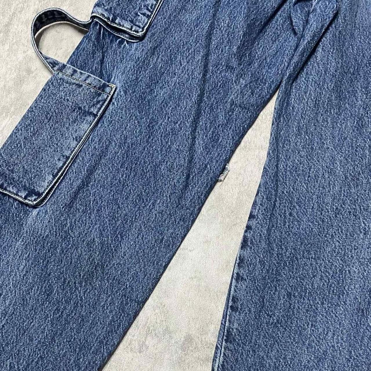 Other Baggy blue cargo jeans with adjustable waist strap Size 30" / US 8 / IT 44 - 6 Thumbnail