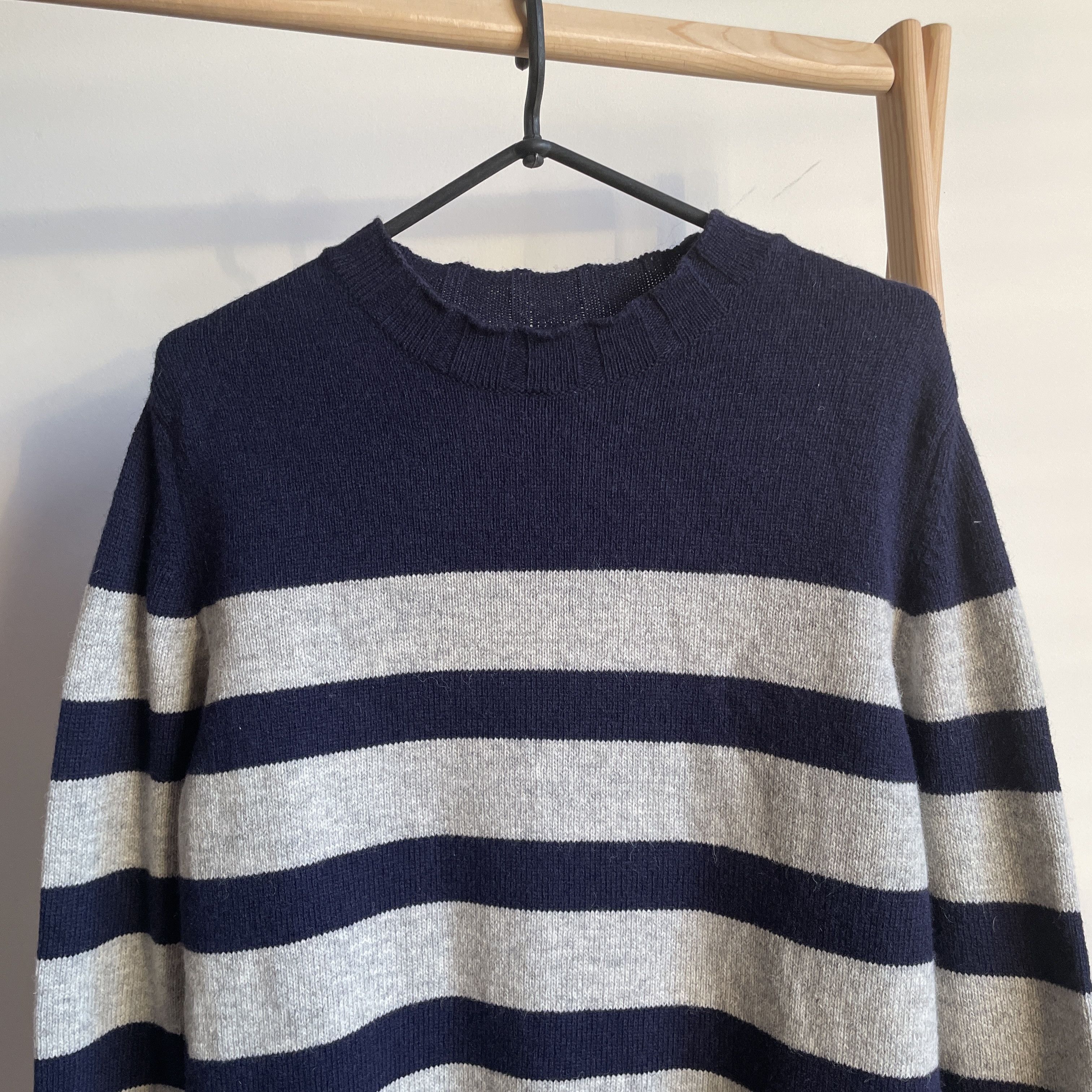 Barbour Barbour Stockman Stripe Crew Neck Shetland Wool Sweater Size US M / EU 48-50 / 2 - 3 Thumbnail