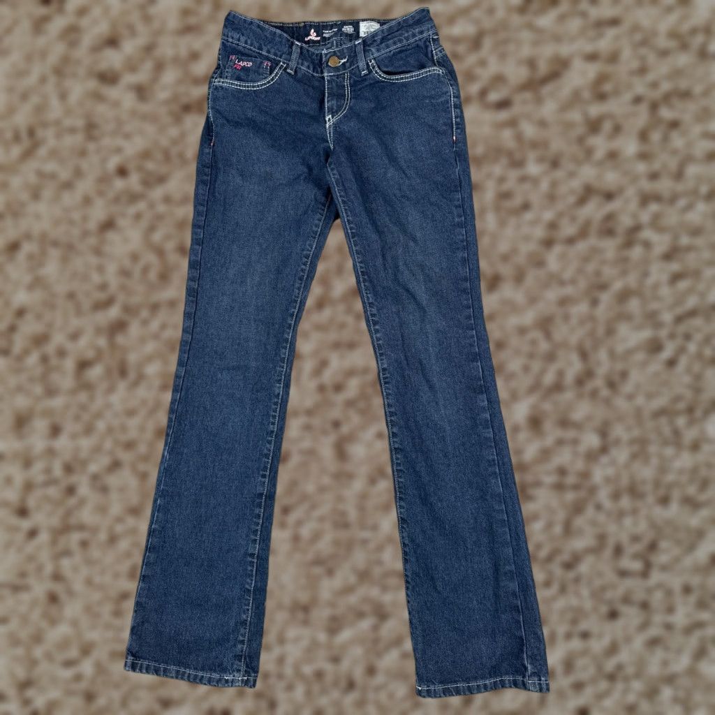 LAPCO Jeans Women Bootcut Denim 28x33 Blue Flame-Resistant Mid Rise 4 Regular 5-Pocket CAT2 Vintage No