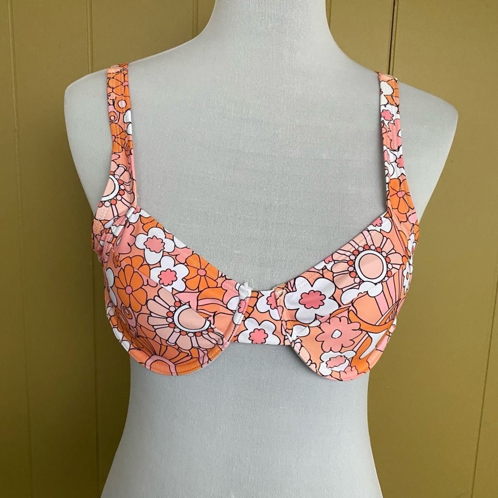 Other Women M 2 piece floral print hi leg bikini bottom & tie back Size ONE SIZE - 5 Thumbnail