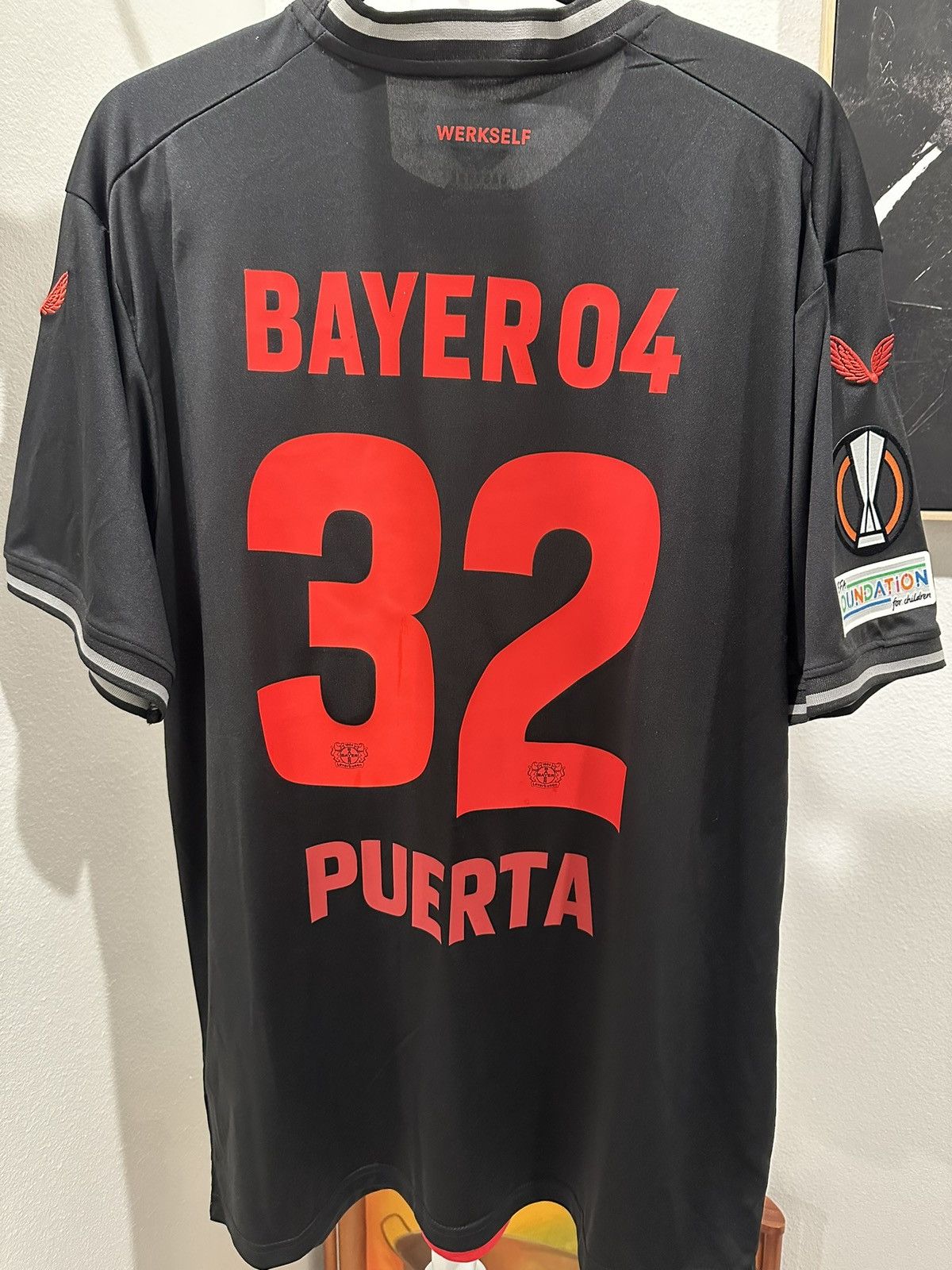 2024-25 Bayer Leverkusen Gustavo Puerta Soccer Jersey