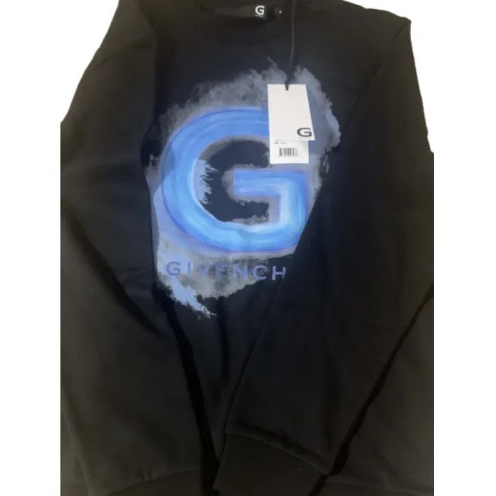 Givenchy Givenchy Men's Solid Crewneck Letter Print Sweatshirt Size US M / EU 48-50 / 2 - 1 Thumbnail