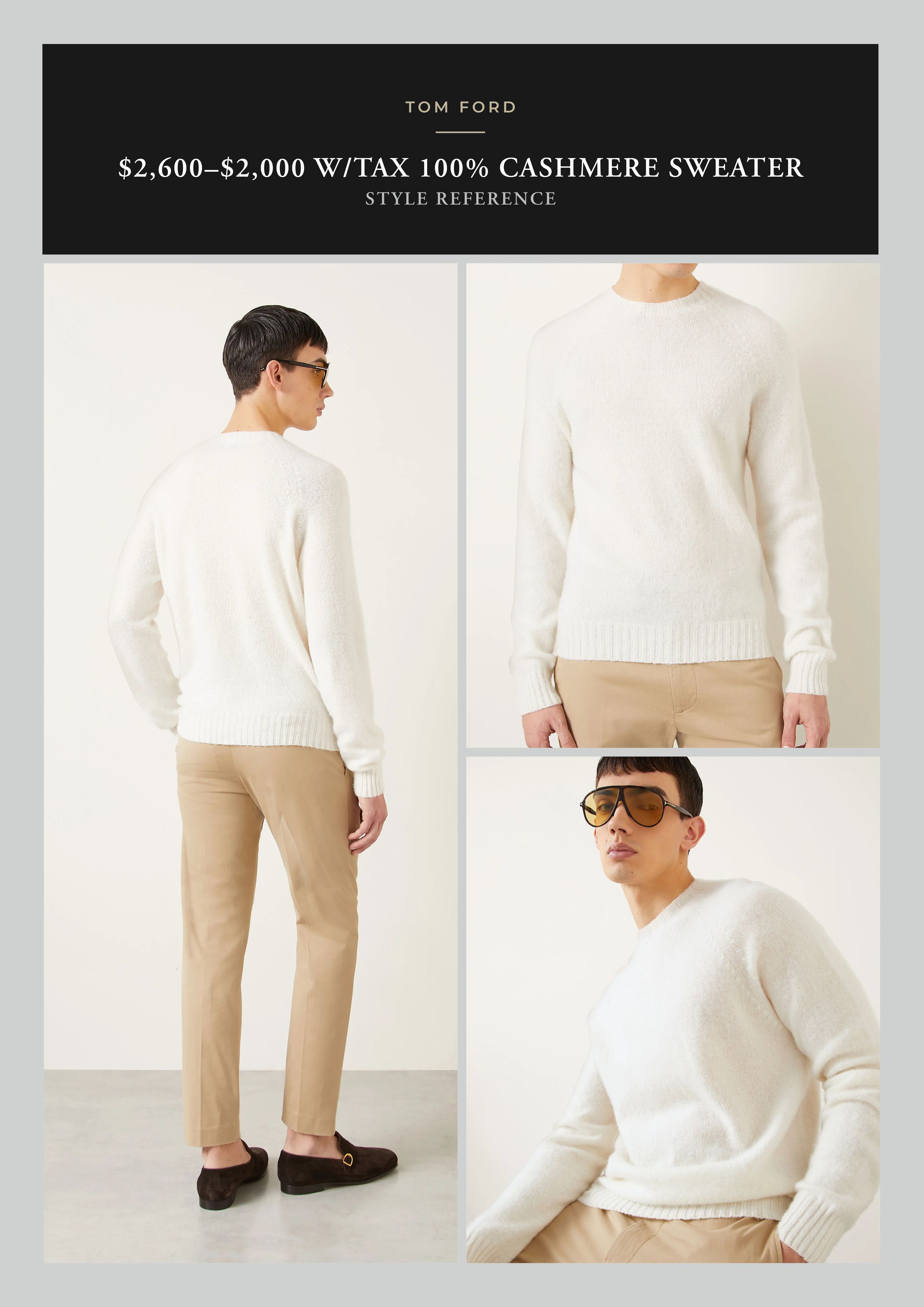 Tom Ford Best Dressed $2,000 w/tax TOM FORD 100% Cashmere Crewneck Size US M / EU 48-50 / 2 - 8 Thumbnail