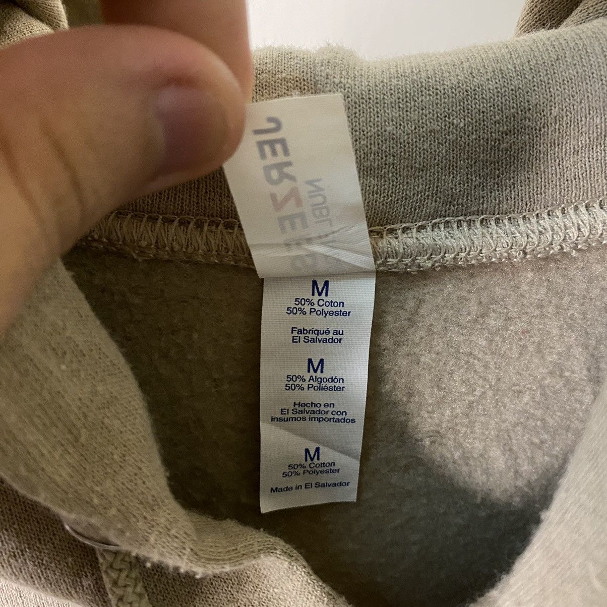 Russell Athletic × Vintage Vintage Y2K Jerzees Tan Blank Pullover Hoodie Travis Style Size US M / EU 48-50 / 2 - 4 Thumbnail