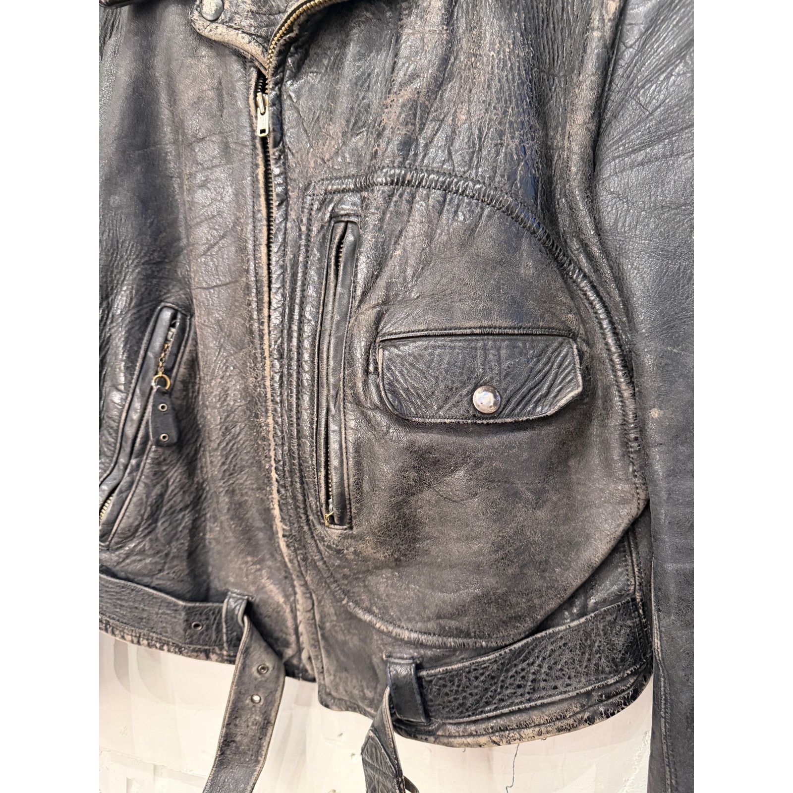 Sears Vintage 1950's Sears Hercules D Pocket Leather Moto Jacket Size US M / EU 48-50 / 2 - 4 Thumbnail