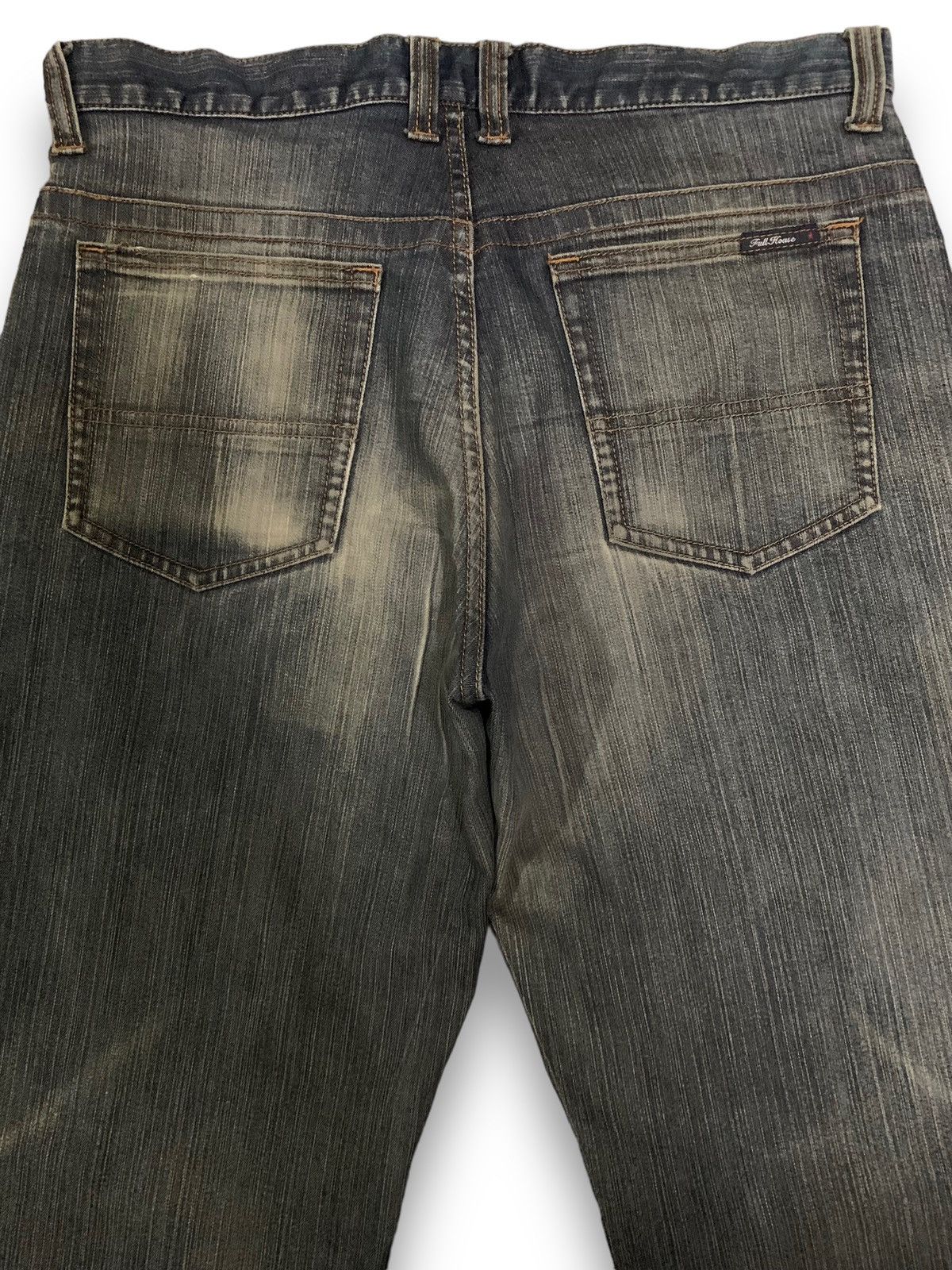 Japanese Brand Vintage Full House Homme Mud Wash Loose Fit Distressed Jeans Size US 32 / EU 48 - 13 Thumbnail