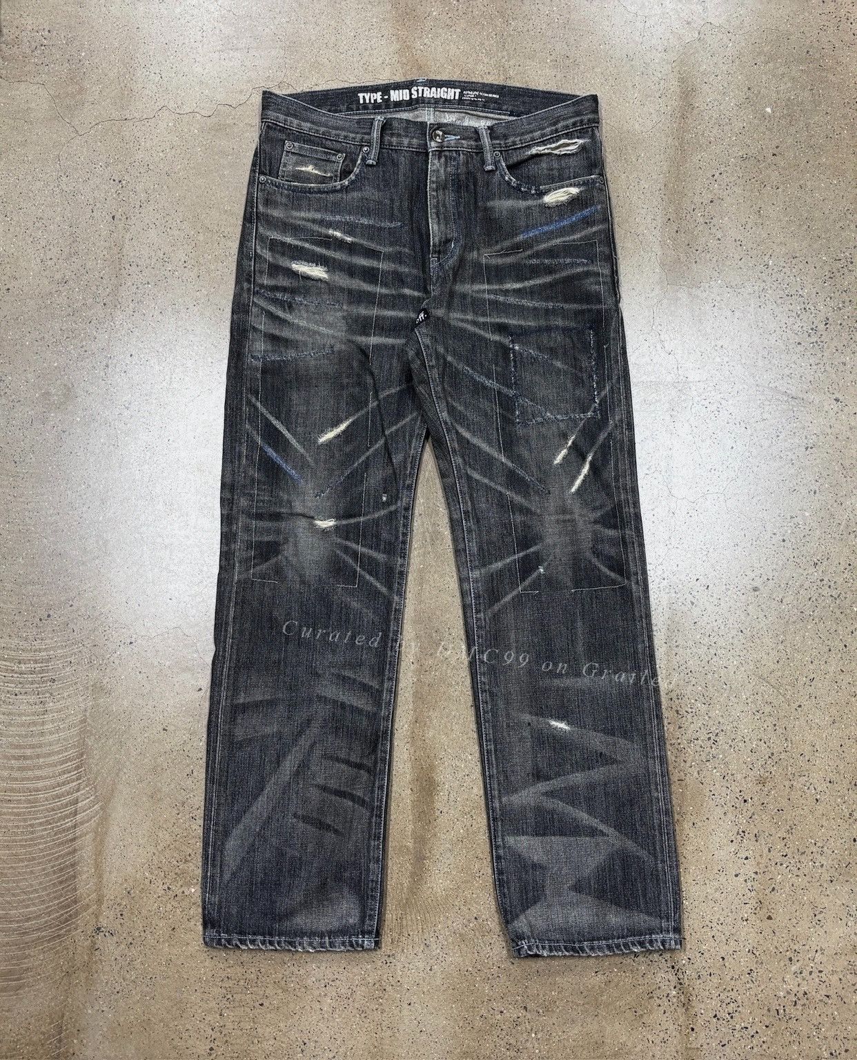 Neighborhood NBHD 10ex Distressed Denim Jeans Size US 26 / EU 42 - 1 Thumbnail