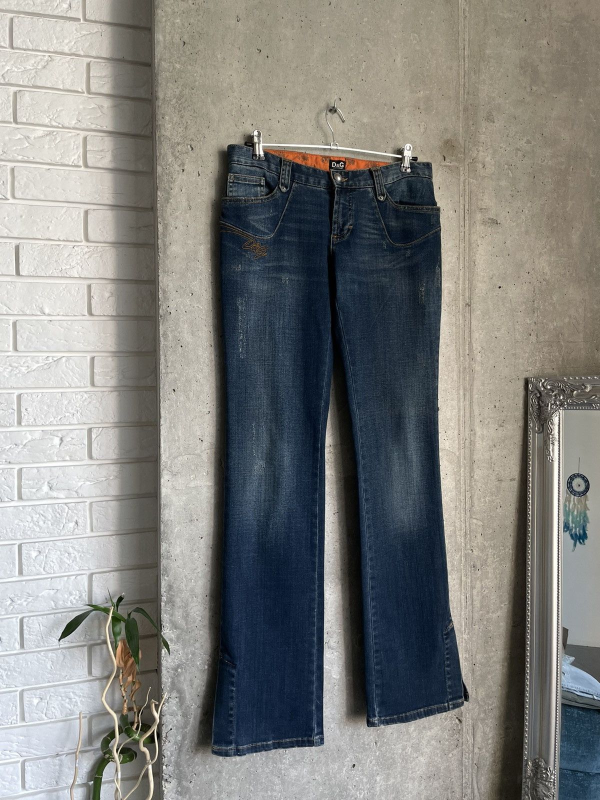 Dolce & Gabbana Vintage Dolce & Gabbana Bootcut Flared Distressed Pants Y2K Size 28" / US 6 / IT 42 - 10 Thumbnail