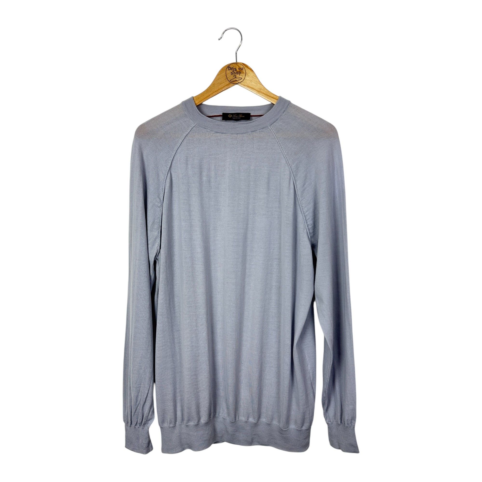 Loro Piana Crew Neck Sweater, Size 54, Grey, Luxury Style Size US XL / EU 56 / 4 - 1 Thumbnail