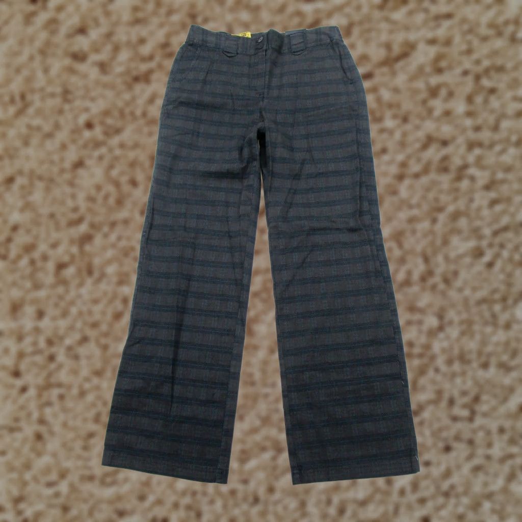 Basic Editions BASIC EDITIONS Pants Women Size 8 Classic Fit Navy Plaid Trouser Size 30" / US 8 / IT 44 - 1 Thumbnail